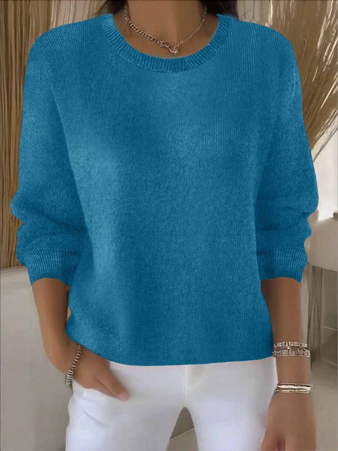 Lorie Soft Cozy Everyday Sweater in Blue