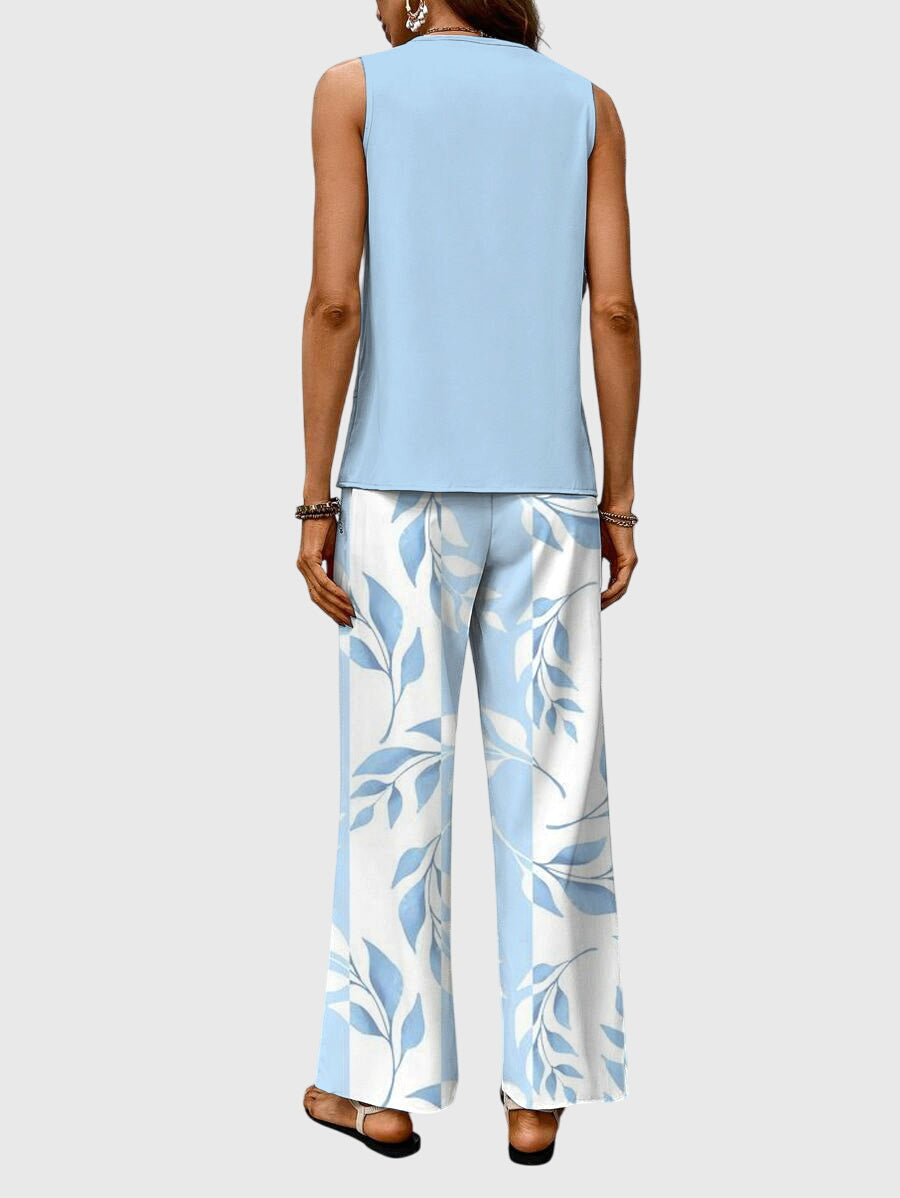 Brenda Square-Neck Loose-Fit Two-Piece Set