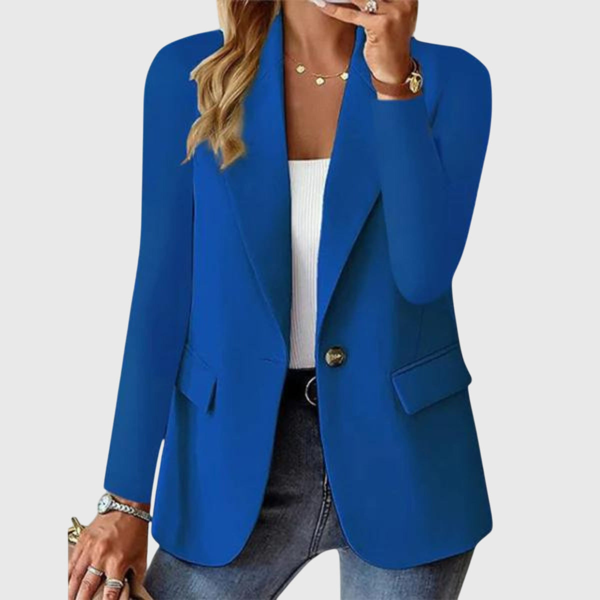 Harper Structured Formal Blazer in Blue