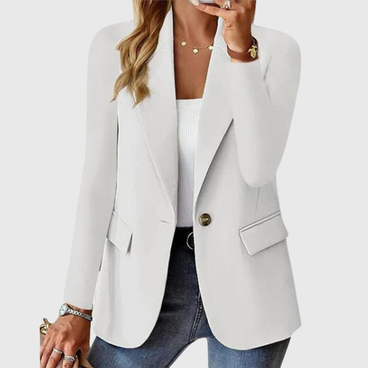 Harper Structured Formal Blazer in White