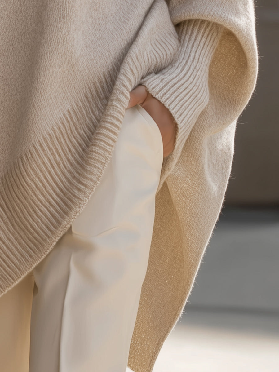 Jennifer Oversized Asymmetrical-Hem Sweater
