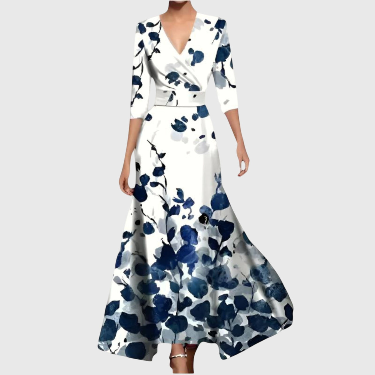 Leila Tailored Long-Sleeve Dress in White