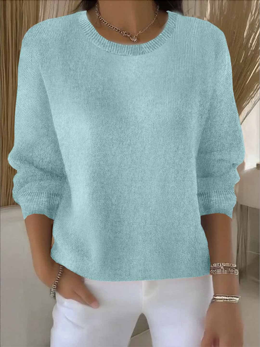 Lorie Soft Cozy Everyday Sweater in Light Green
