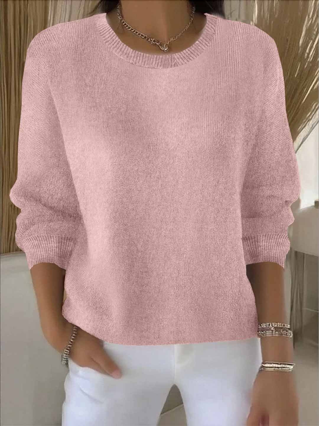 Lorie Soft Cozy Everyday Sweater in Pink