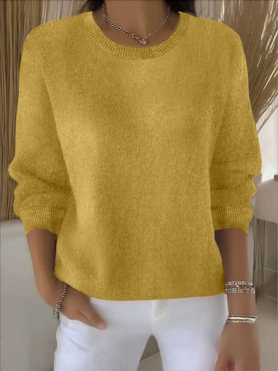Lorie Soft Cozy Everyday Sweater in Yellow